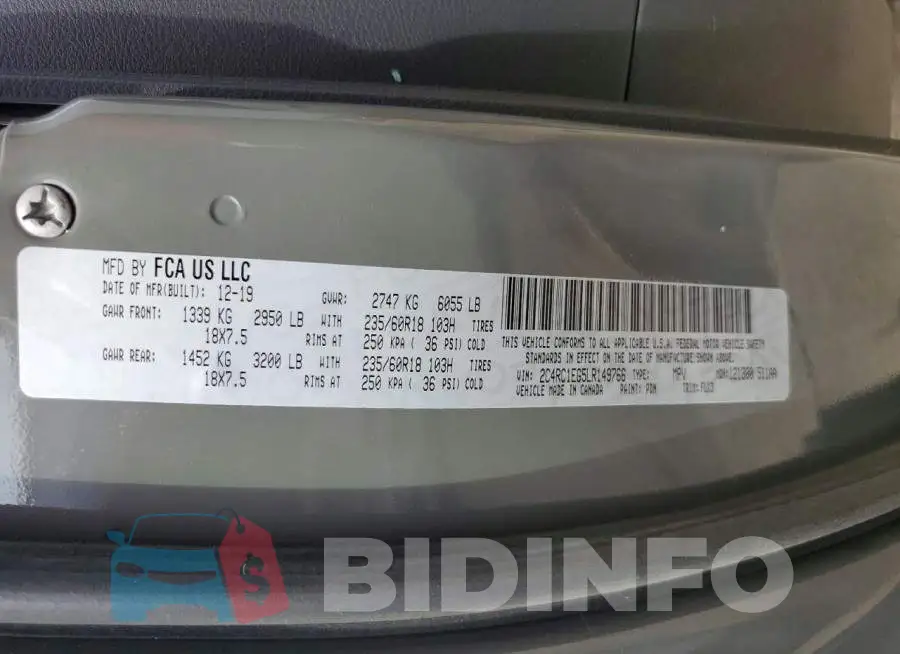 2C4RC1EG5LR149766 Photo# 13