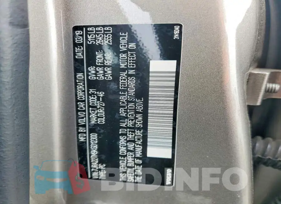 7JRA22TM9KG012300 Photo# 12