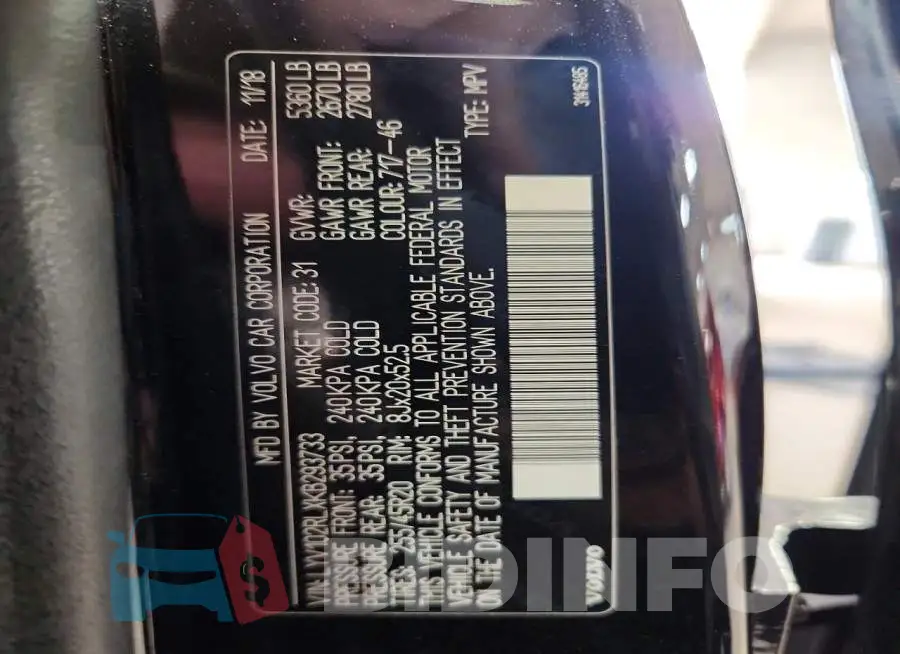 LYV102RLXKB293733 Photo# 12
