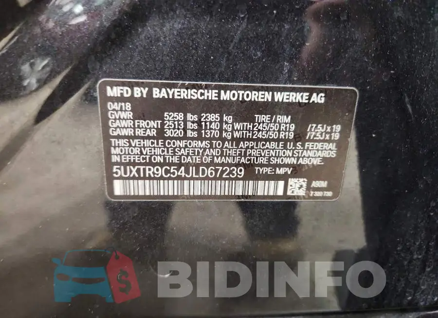 5UXTR9C54JLD67239 Photo# 13