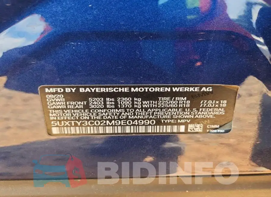 5UXTY3C02M9E04990 Photo# 12