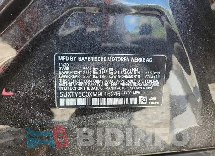 5UXTY5C0XM9F18246 Photo# 13