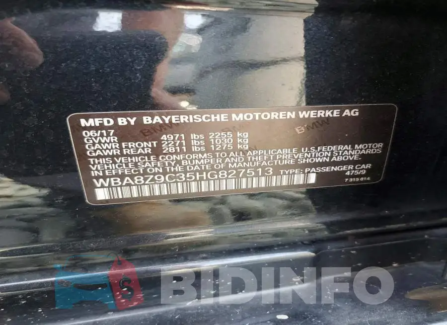 WBA8Z9C35HG827513 Photo# 12