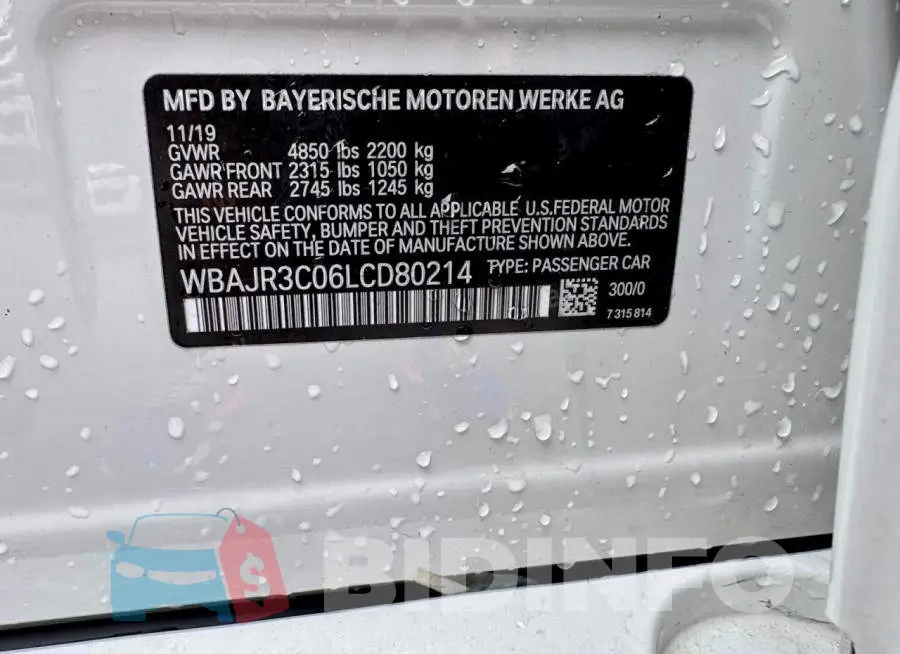 WBAJR3C06LCD80214 Photo# 14