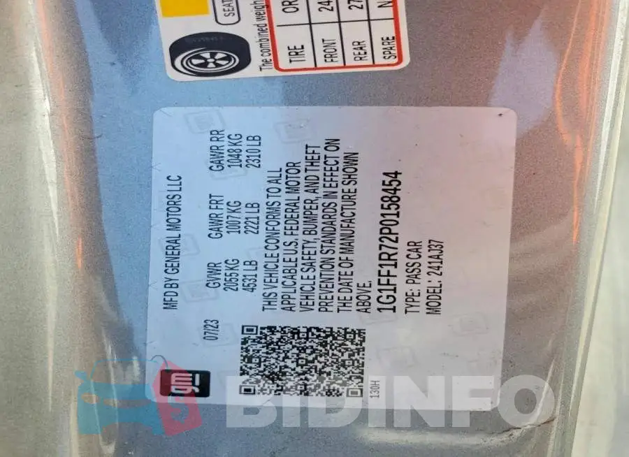 1G1FF1R72P0158454 Photo# 12