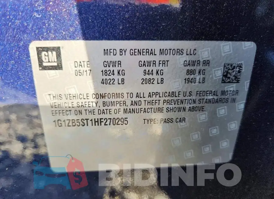 1G1ZB5ST1HF270295 Photo# 12