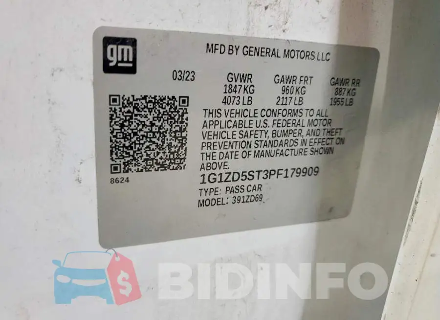 1G1ZD5ST3PF179909 Photo# 12