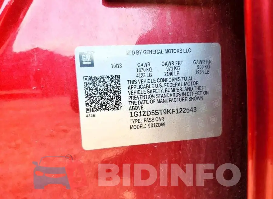 1G1ZD5ST9KF122543 Photo# 12