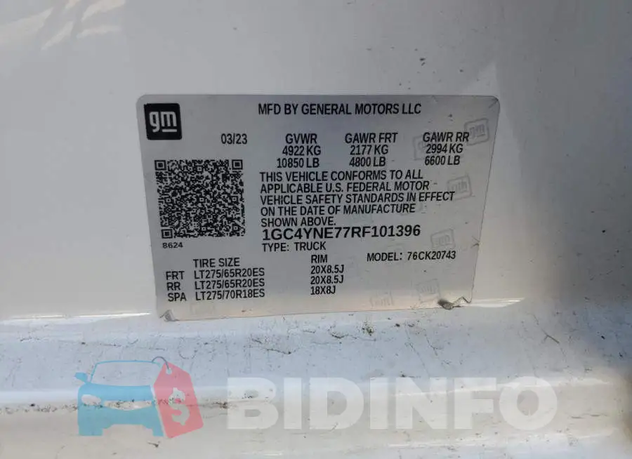 1GC4YNE77RF101396 Photo# 12