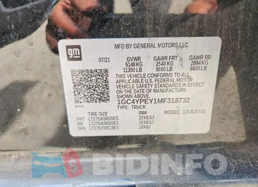 1GC4YPEY1MF318732 Photo# 12