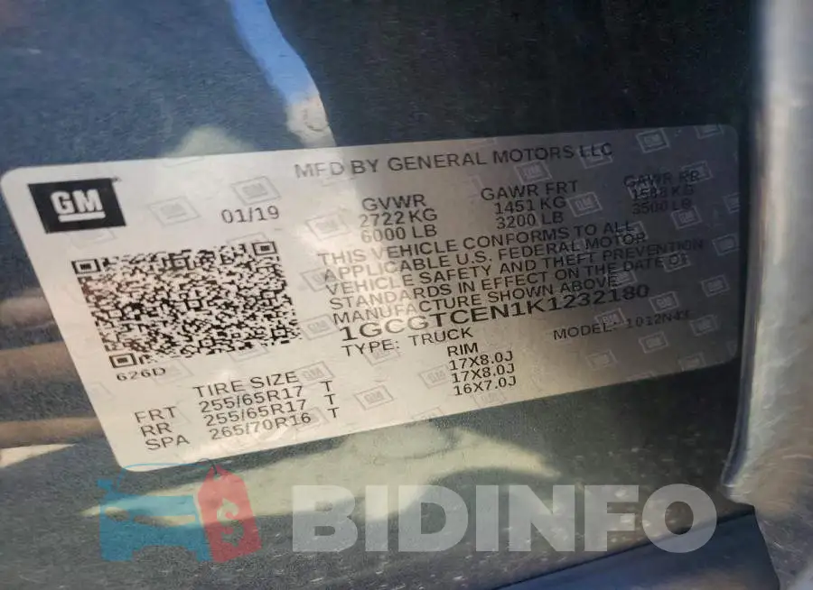 1GCGTCEN1K1232180 Photo# 13