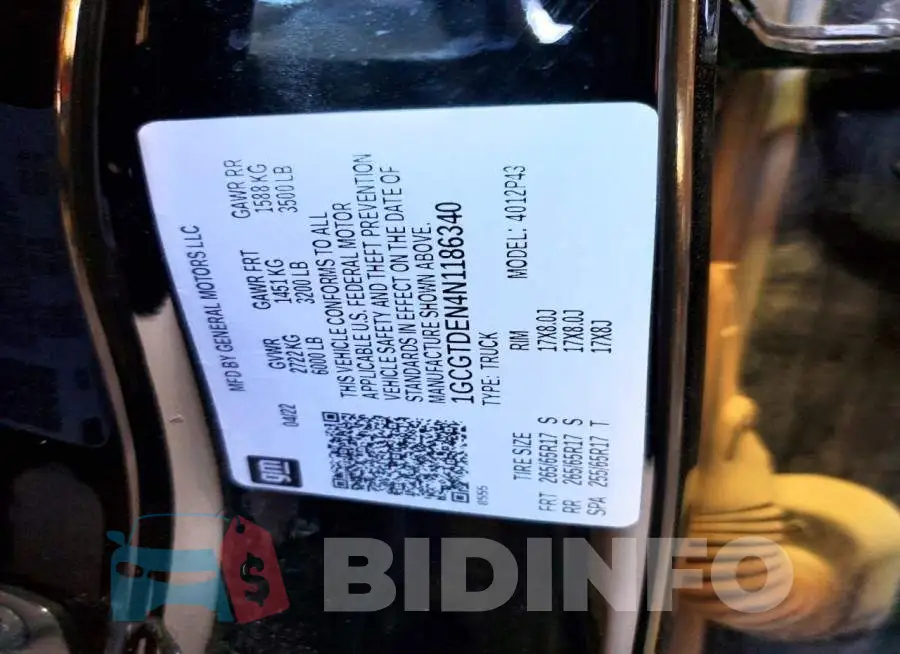 1GCGTDEN4N1186340 Photo# 13
