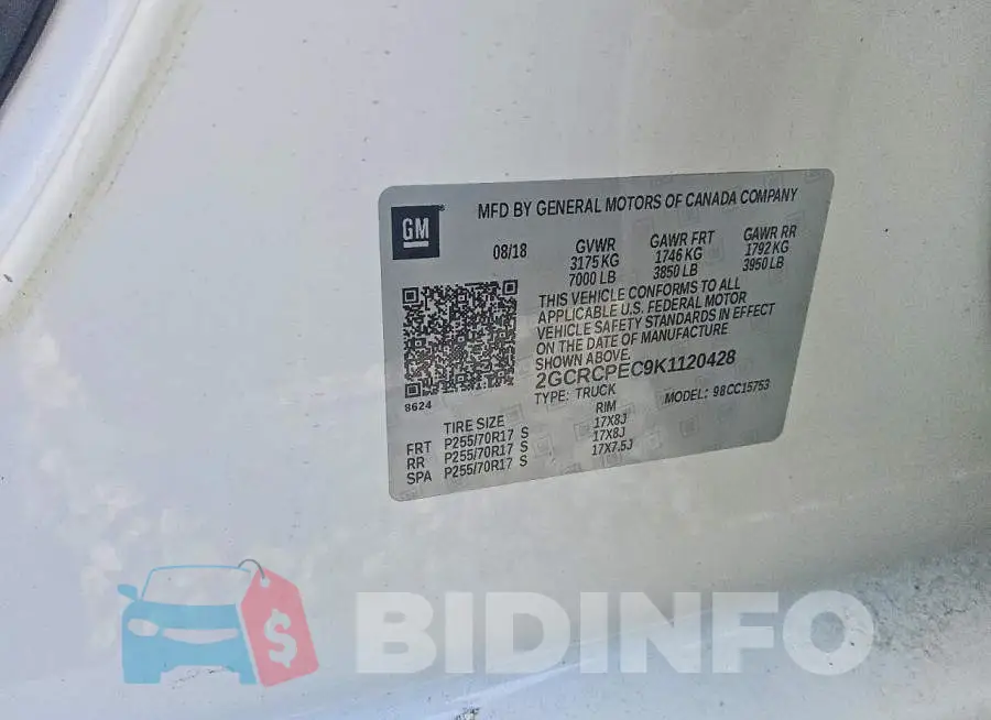 2GCRCPEC9K1120428 Photo# 12