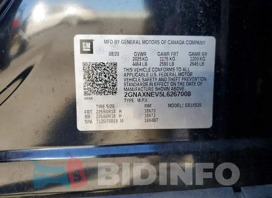 2GNAXNEV5L6267008 Photo# 12