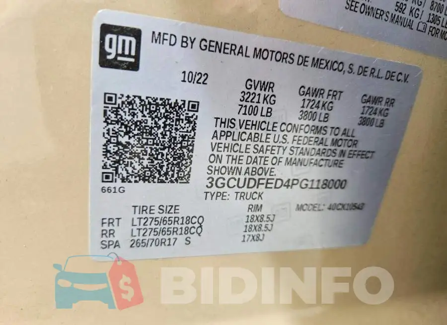 3GCUDFED4PG118000 Photo# 13