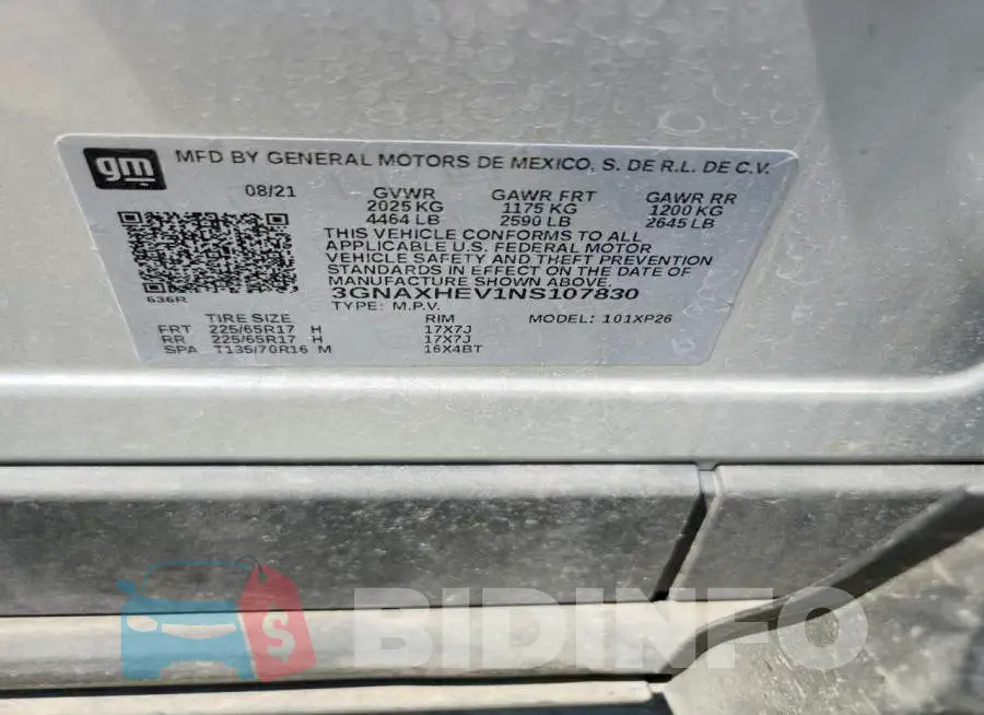 3GNAXHEV1NS107830 Photo# 13