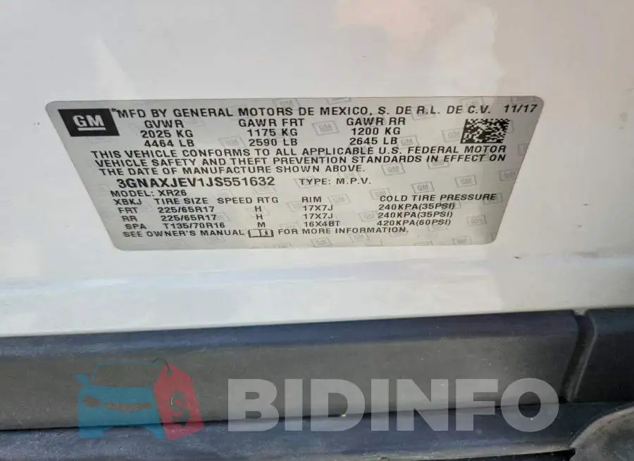 3GNAXJEV1JS551632 Photo# 14