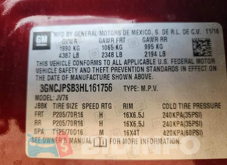 3GNCJPSB3HL161756 Photo# 12