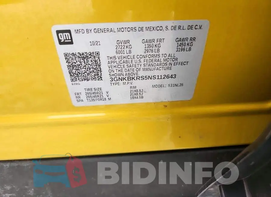 3GNKBKRS5NS112643 Photo# 13