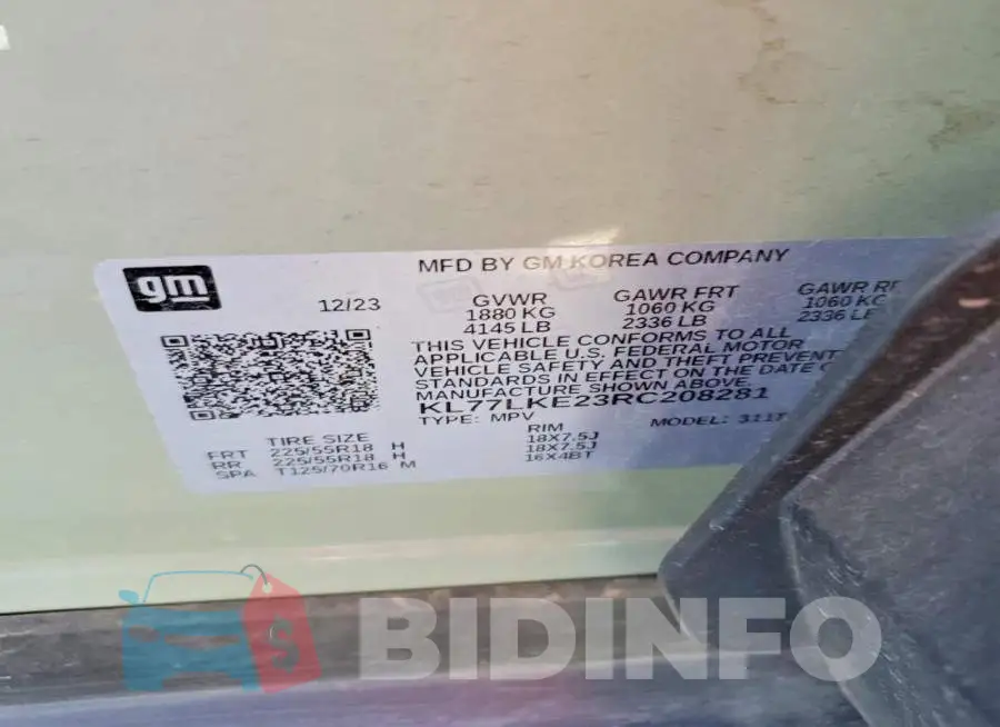KL77LKE23RC208281 Photo# 12