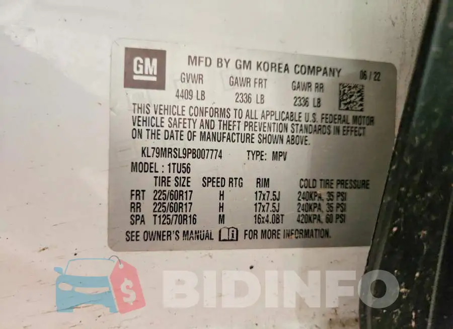 KL79MRSL9PB007774 Photo# 13