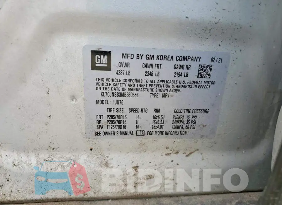 KL7CJNSB3MB360554 Photo# 12