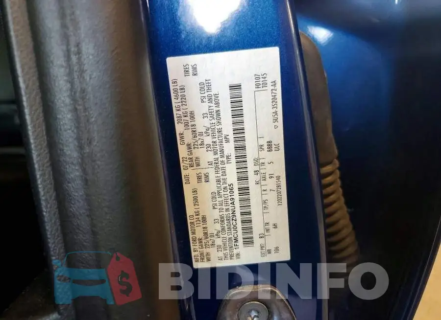 1FMCU0CZ9NUA91065 Photo# 14