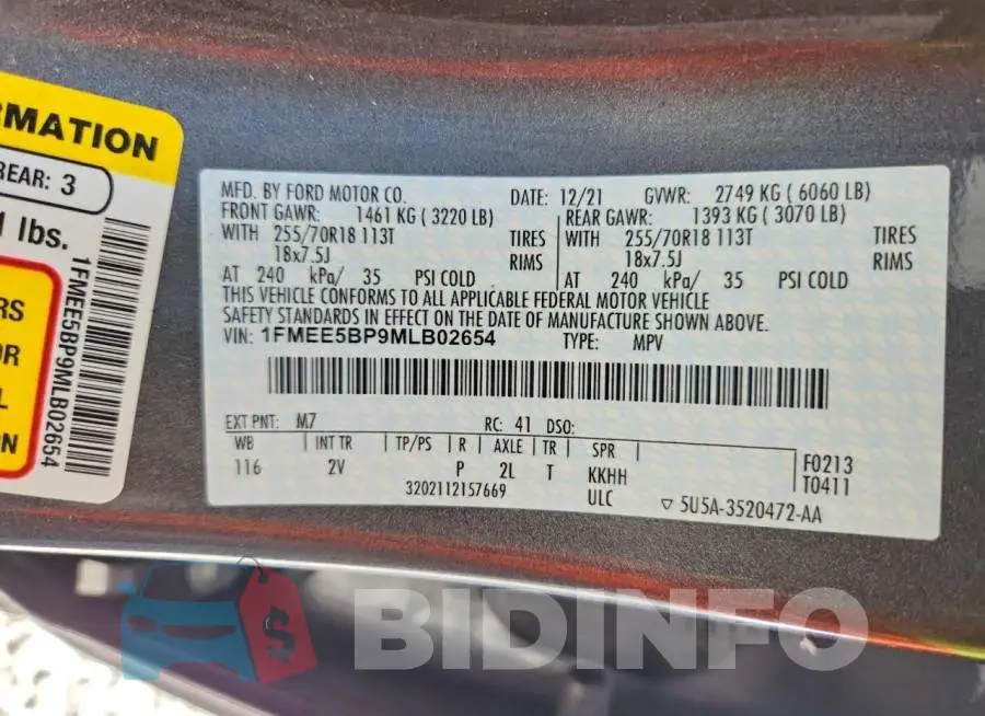 1FMEE5BP9MLB02654 Photo# 13