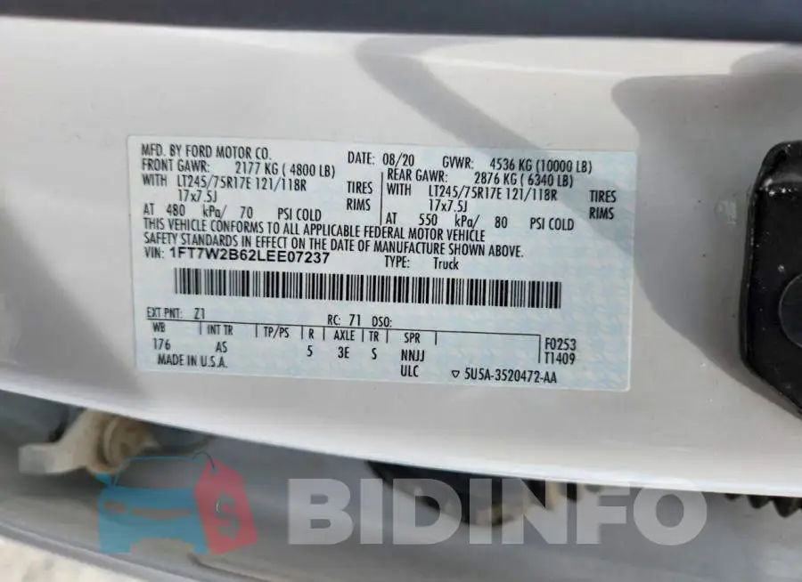 1FT7W2B62LEE07237 Photo# 12
