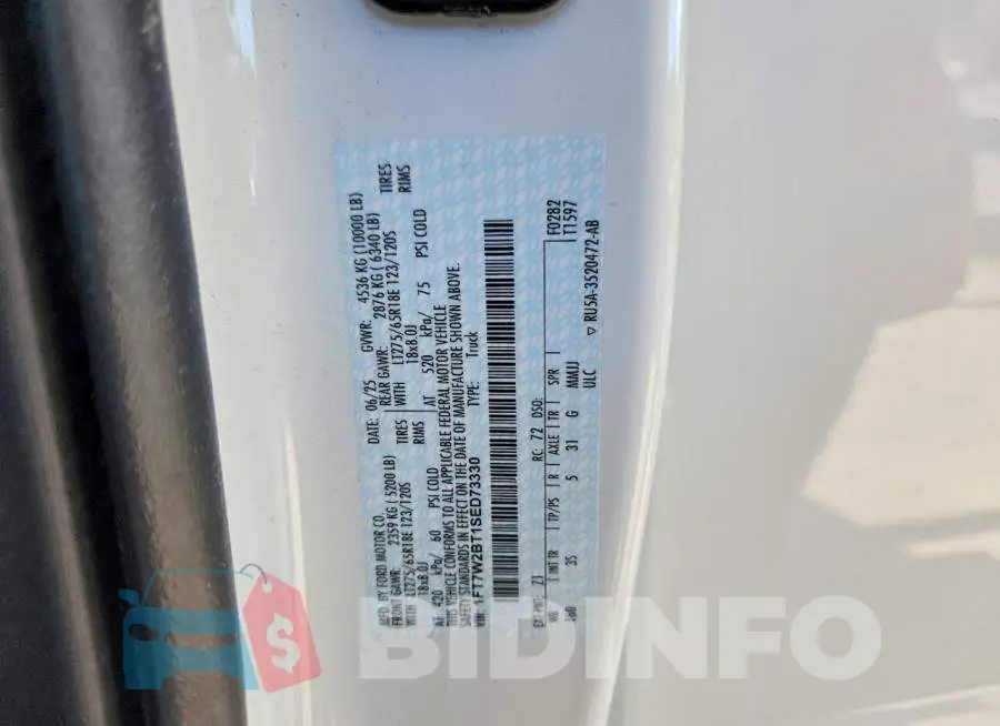 1FT7W2BT1SED73330 Photo# 13