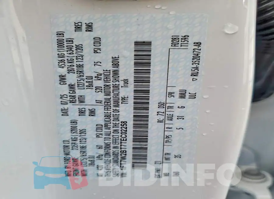 1FT7W2BT7TEC02258 Photo# 13