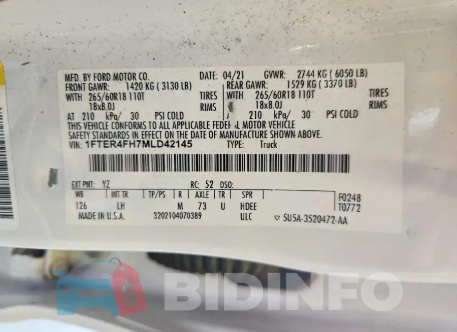 1FTER4FH7MLD42145 Photo# 12