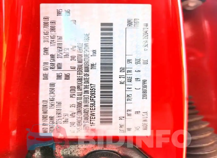 1FTEW1E58JFD93517 Photo# 13