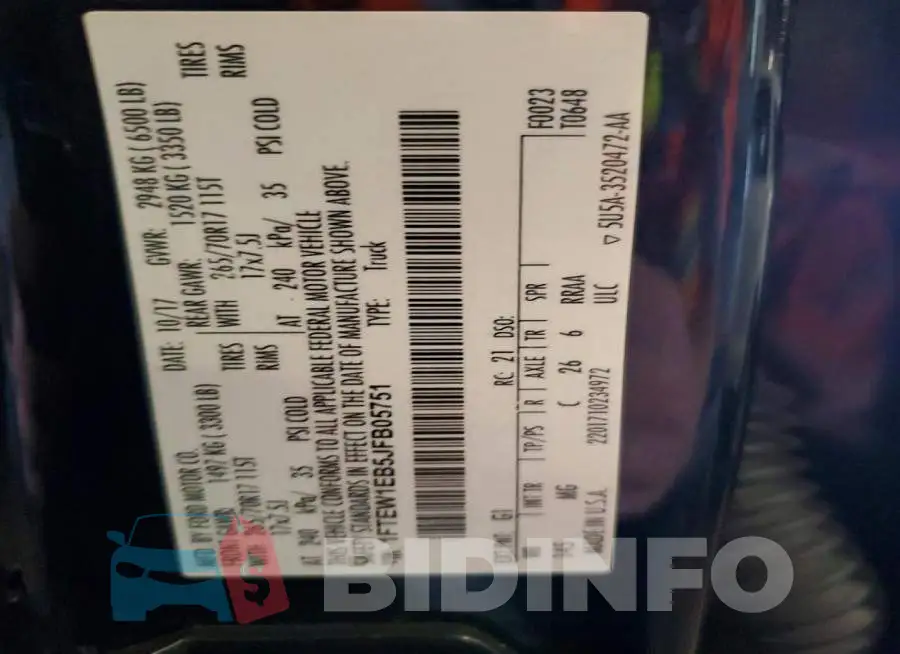 1FTEW1EB5JFB05751 Photo# 12
