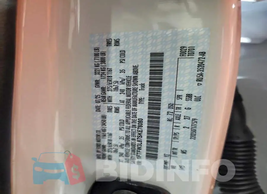 1FTFW3L87SKE78080 Photo# 13