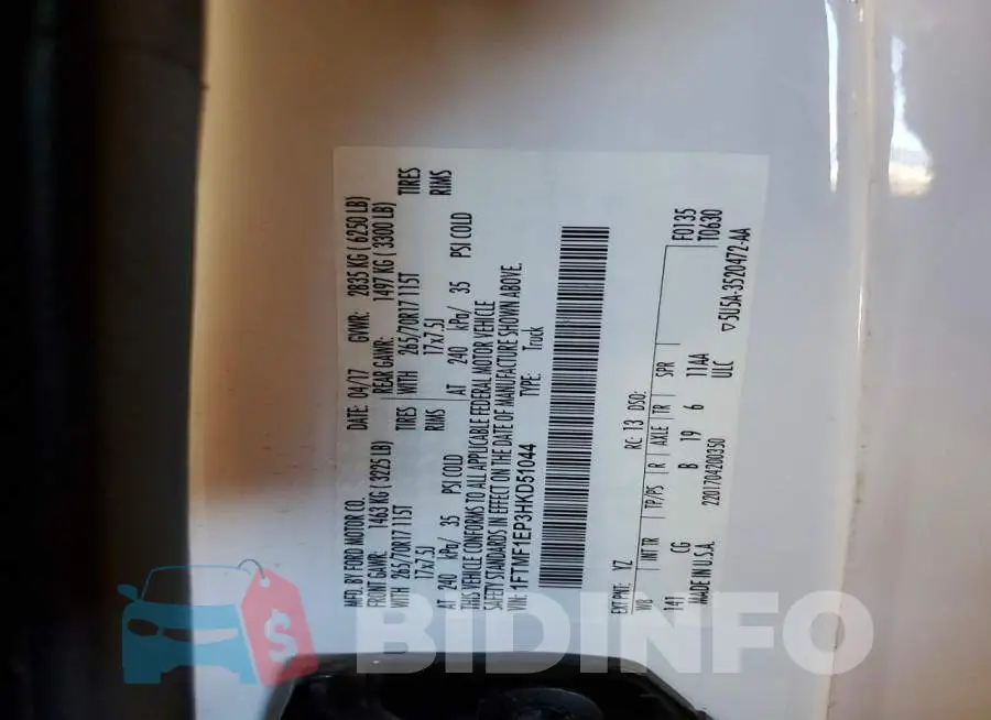 1FTMF1EP3HKD51044 Photo# 12