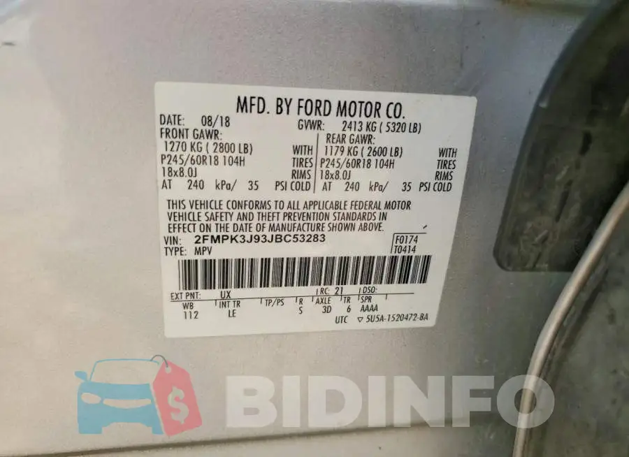 2FMPK3J93JBC53283 Photo# 13