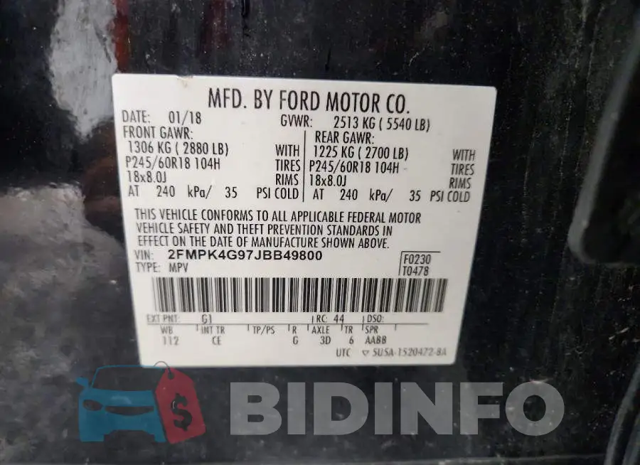 2FMPK4G97JBB49800 Photo# 13