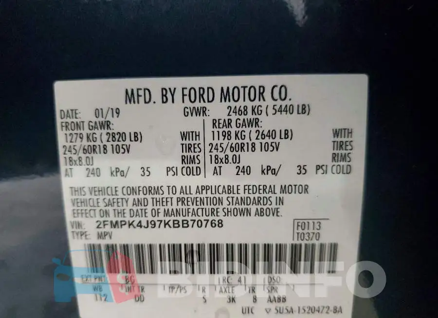 2FMPK4J97KBB70768 Photo# 13