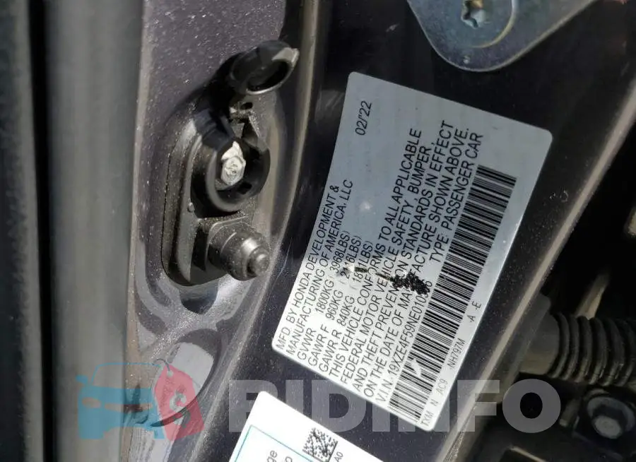 19XZE4F59NE010916 Photo# 12