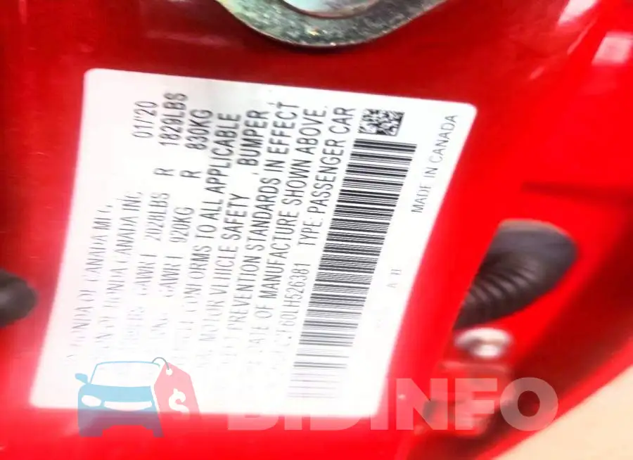 2HGFC2F60LH526381 Photo# 12