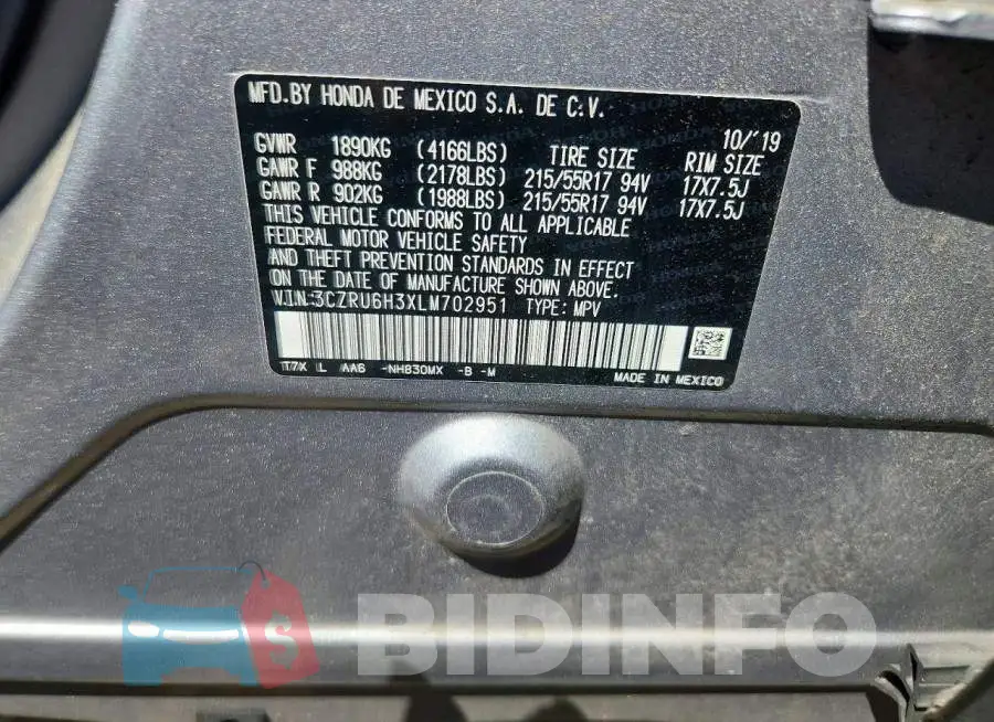 3CZRU6H3XLM702951 Photo# 14