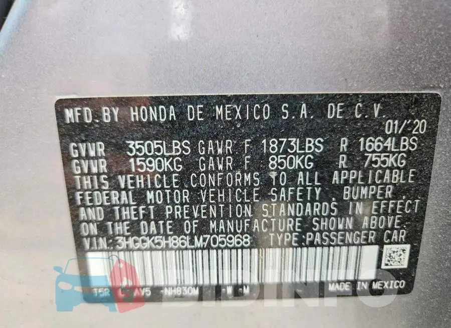 3HGGK5H86LM705968 Photo# 13