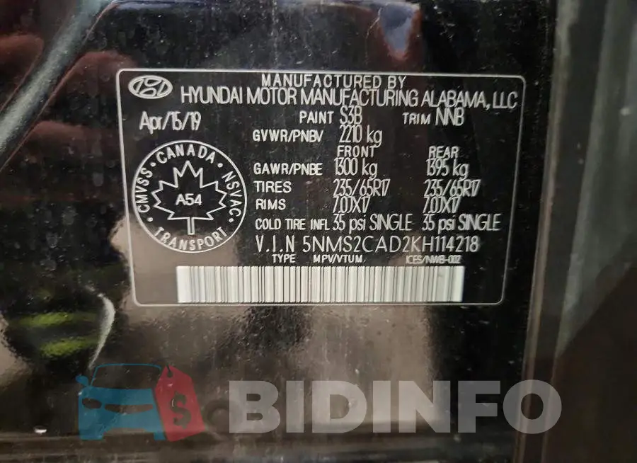 5NMS2CAD2KH114218 Photo# 13