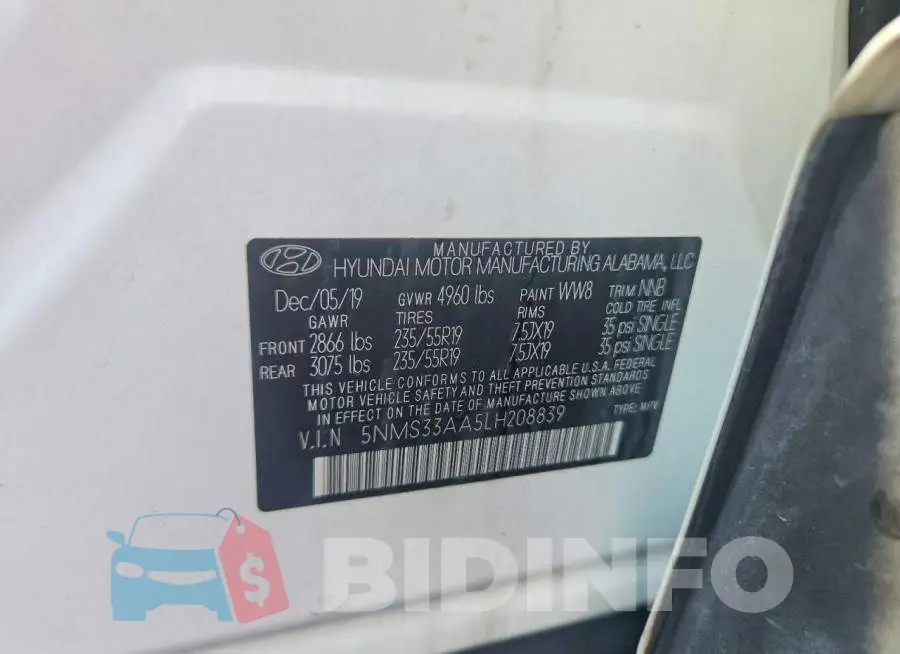 5NMS33AA5LH208839 Photo# 12