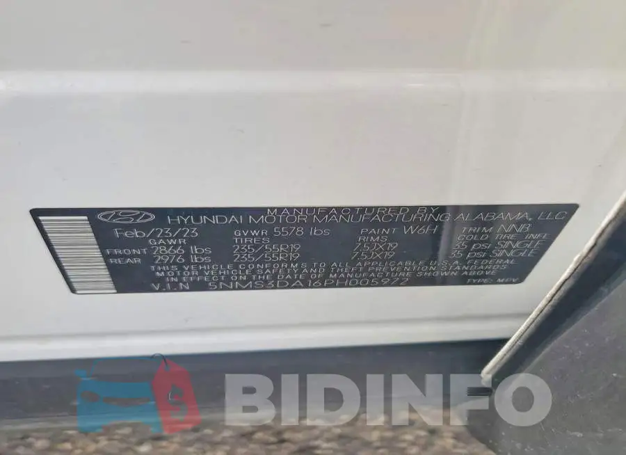 5NMS3DA16PH005972 Photo# 13