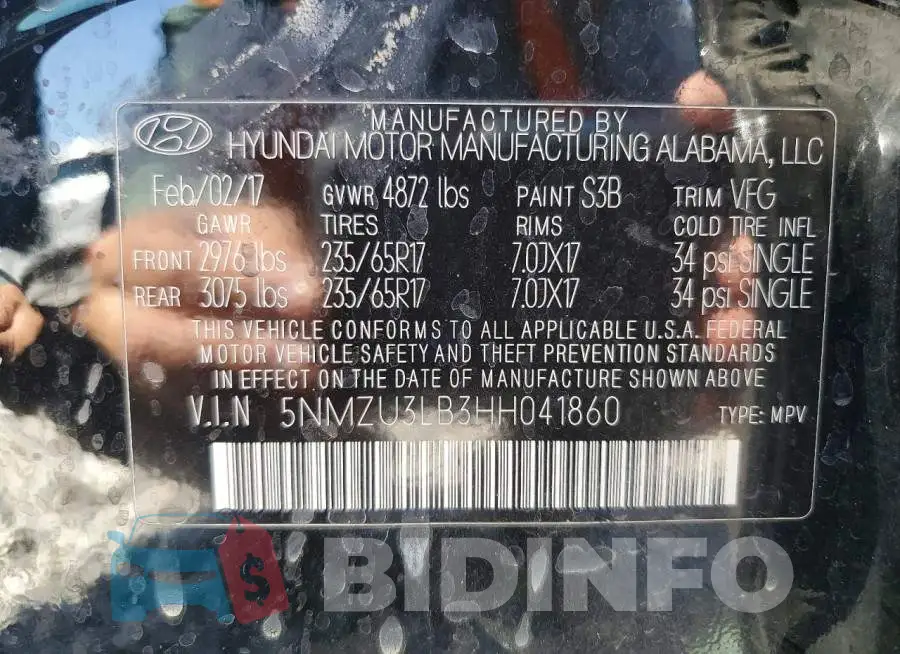 5NMZU3LB3HH041860 Photo# 13
