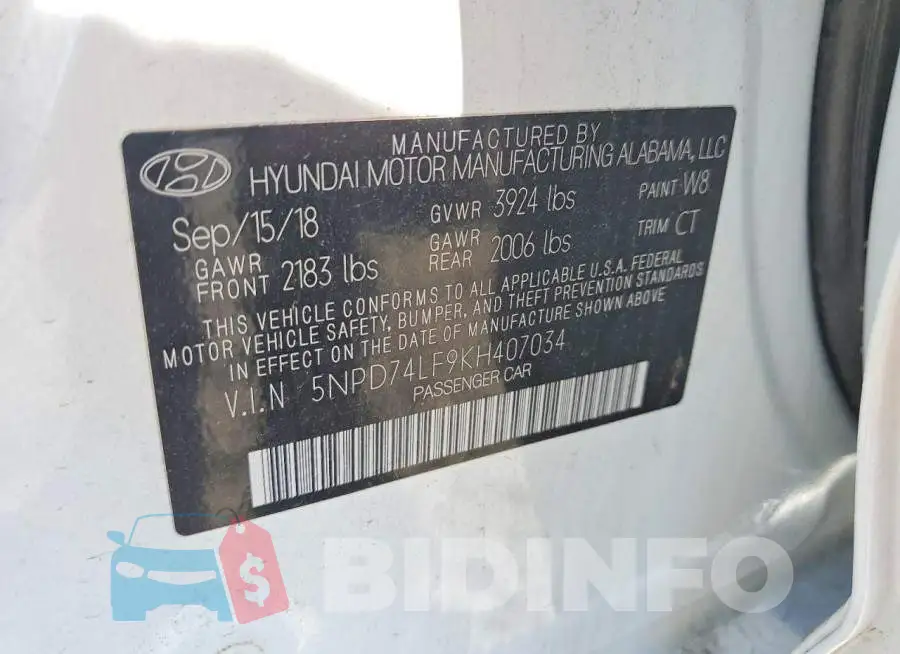 5NPD74LF9KH407034 Photo# 12