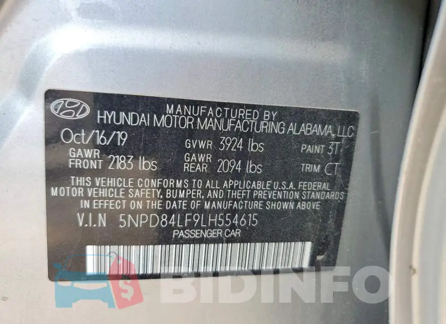5NPD84LF9LH554615 Photo# 13