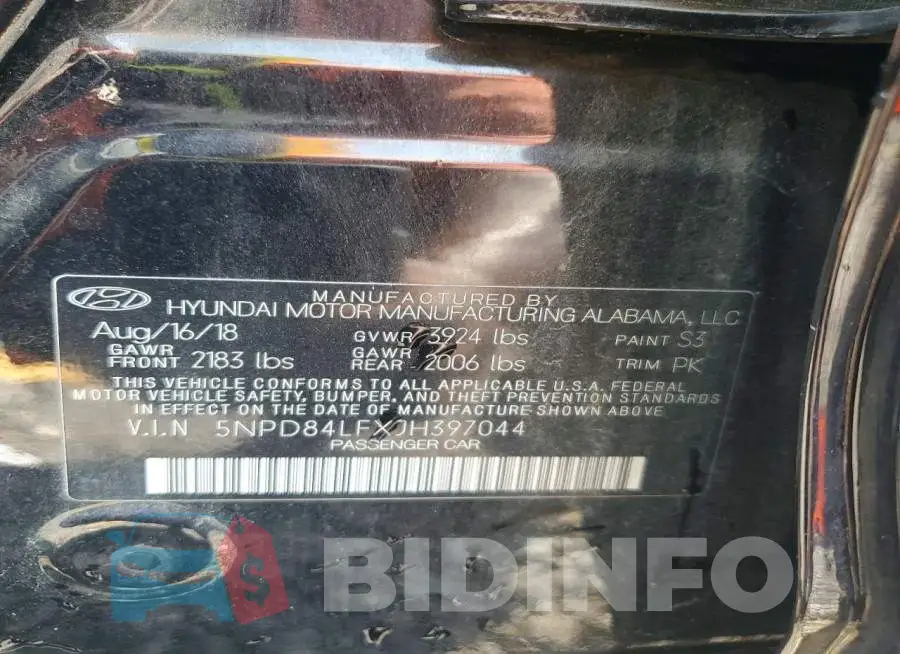 5NPD84LFXJH397044 Photo# 12
